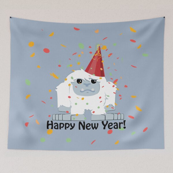 Item preview, Happy New Year Yeti designed and sold by Hedgie Designs.