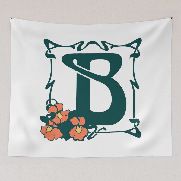 Item preview, Fancy art nouveau letter B, flower designed and sold by aapshop.