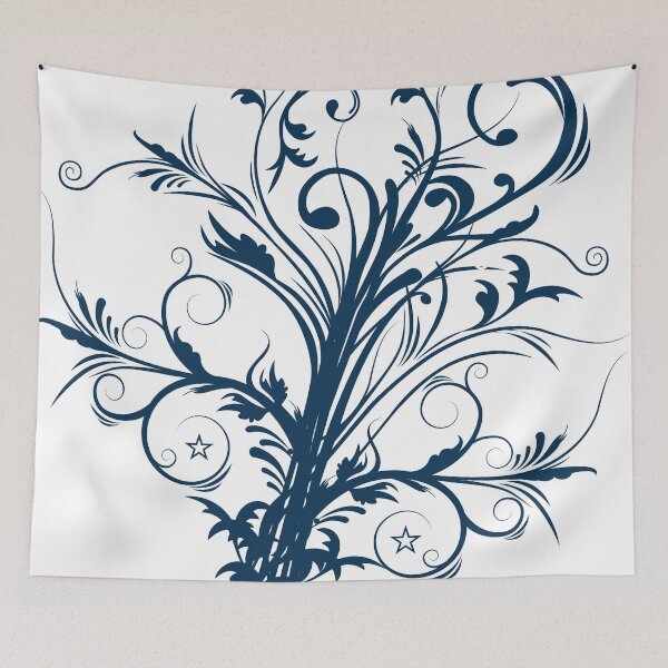 Aperçu de l'œuvre Blue Floral Stem créée et vendue par hmclark.