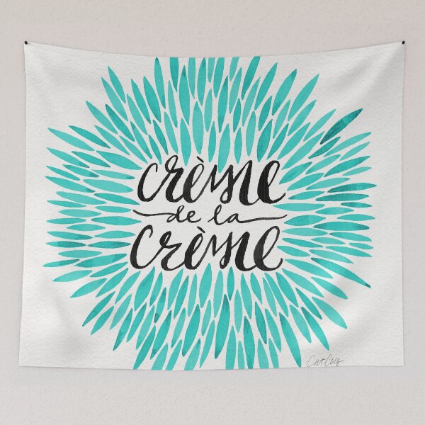 Item preview, Crème de la Crème – Turquoise designed and sold by Cat Coquillette.