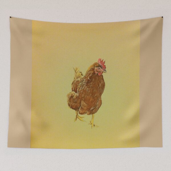 Item preview, hen, quick sketch and painting. designed and sold by glenshee.