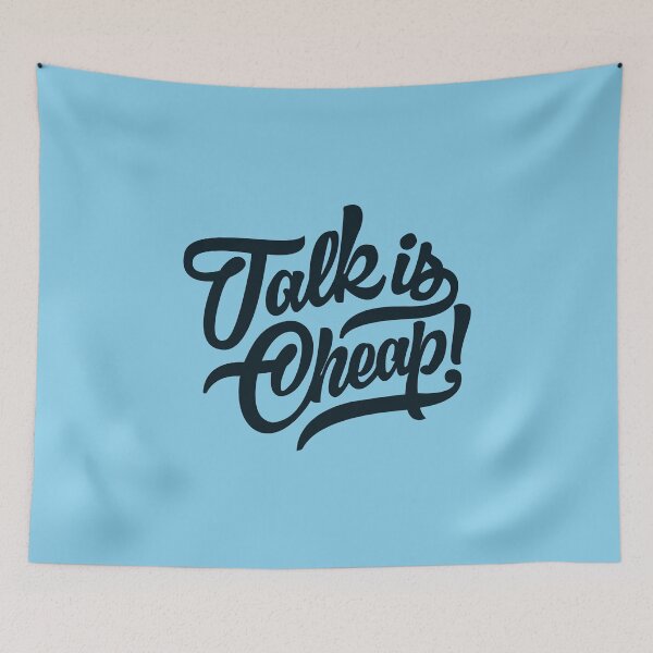 Item preview, Talk is cheap - version 2 - Dark blue / Navy designed and sold by Supreto.