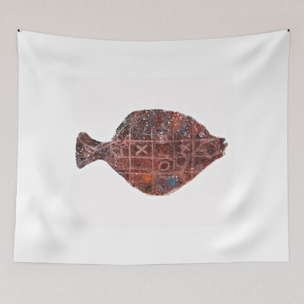 Item preview, Noughts and crosses on the fish, orange, blue, red, white, black designed and sold by jblittlemonsters.