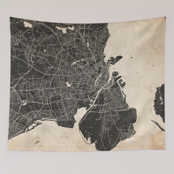 Aperçu de l'œuvre Lignes d'encre de Copenhague créée et vendue par InkMaps.