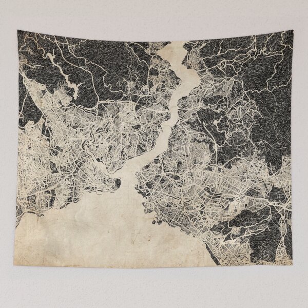 Item preview, Istanbul map ink lines designed and sold by InkMaps.