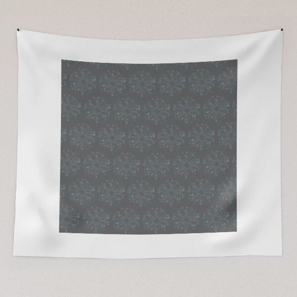 Item preview, Fiddlehead Snowflakes on Charcoal Grey designed and sold by tinyflyinggoats.