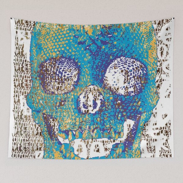 Item preview, pixilated skull 005 by #RootCat designed and sold by Grimm Land.