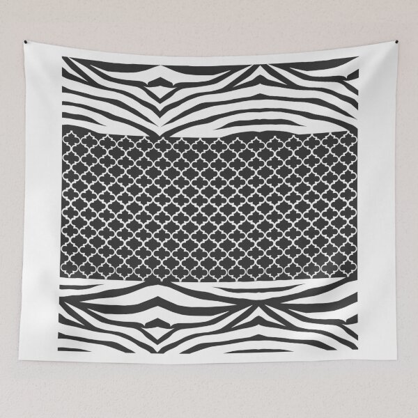 Item preview, Elegant Modern Black & White Zebra and Quatrefoil designed and sold by Blkstrawberry.
