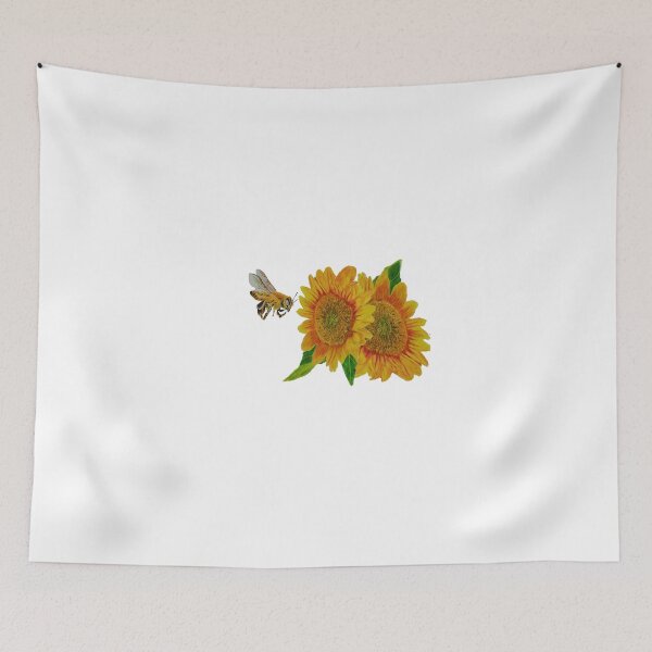 Item preview, Summer Bee Yellow Sunflower Painting designed and sold by lozsart.