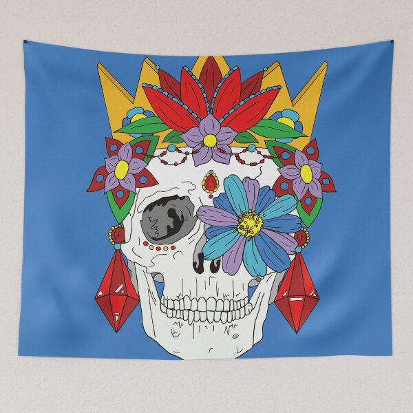 Item preview, Royal Dead, Floral Crown Sugar Skull designed and sold by bblane.