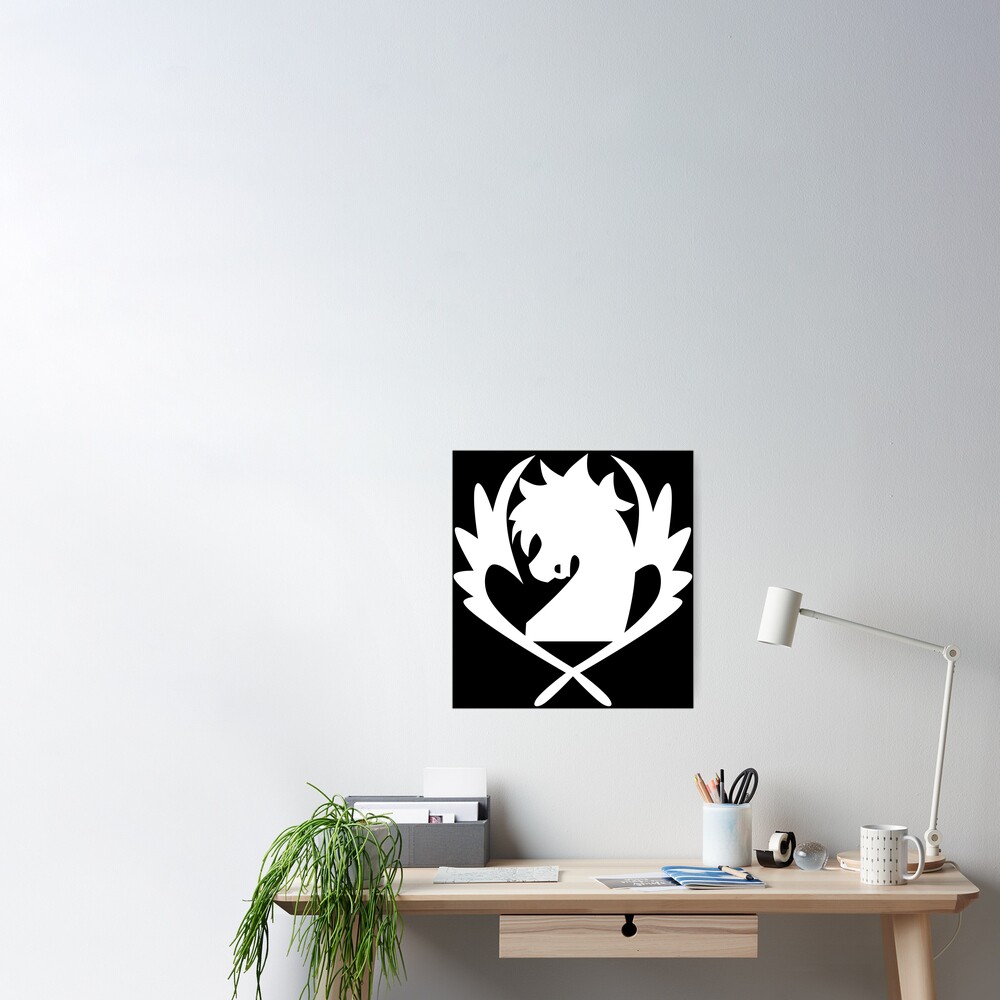 Fairy Tail Blue Pegasus Symbol Poster By Elizaldesigns Redbubble