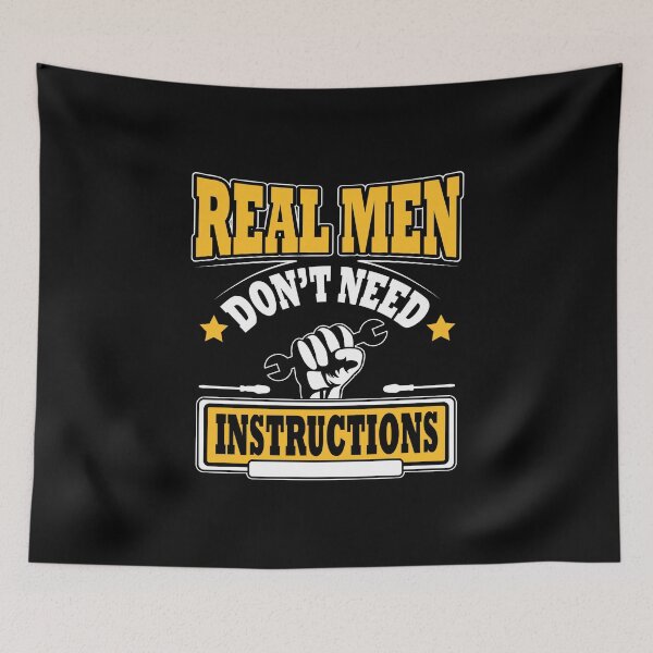 Item preview, Real men don't need instructions! designed and sold by nektarinchen.