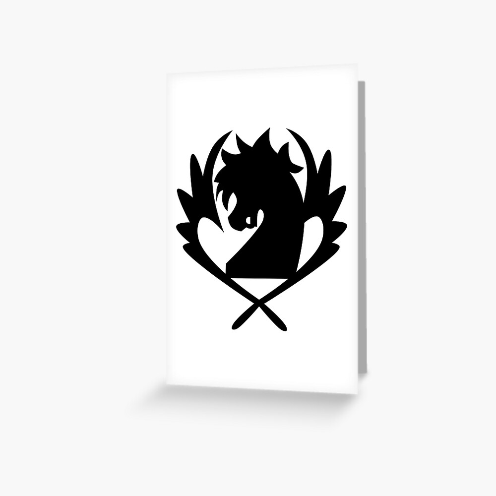 Fairy Tail Blue Pegasus Symbol Greeting Card By Elizaldesigns Redbubble