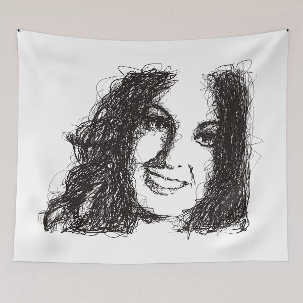 Item preview, abstract lady smiling face designed and sold by Varun Tandon.