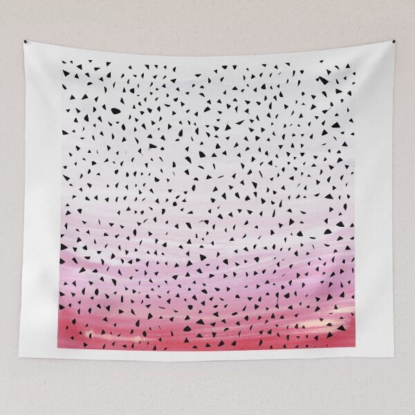 Item preview, Artistic Abstract Triangles on Pink Watercolor designed and sold by Blkstrawberry.