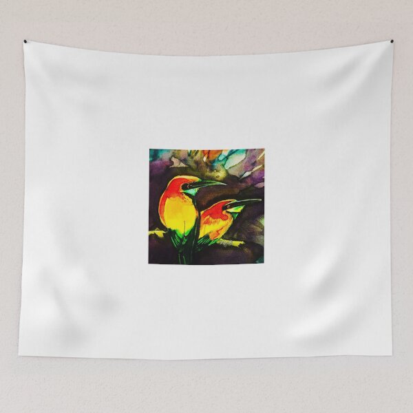 Item preview, golden kingfishers designed and sold by Pipsilk.