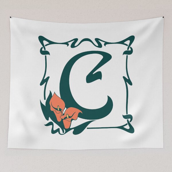 Item preview, Fancy art nouveau letter C, flower designed and sold by aapshop.