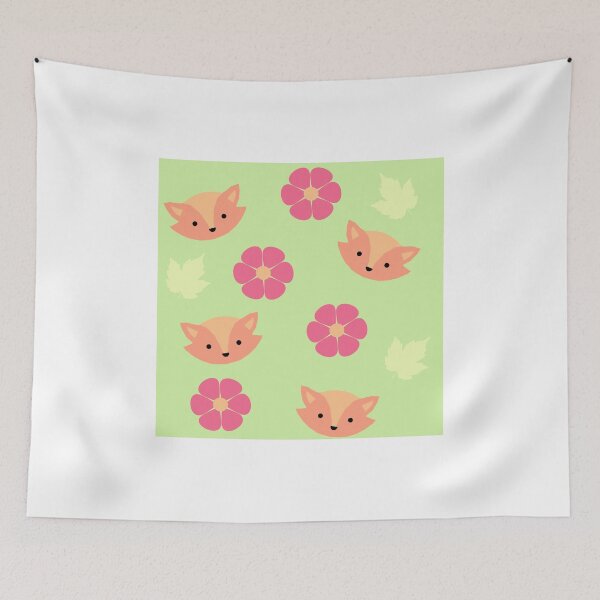 Item preview, 'Fox in Flowerbed' Original Pattern design designed and sold by Furrnum.