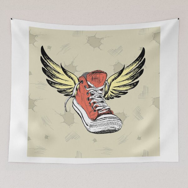 Item preview, Vintage Sneakers with wings designed and sold by NaumStock.