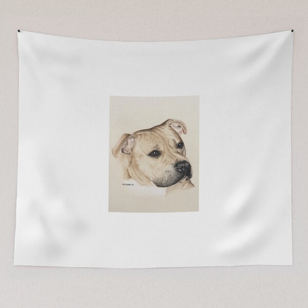 Item preview, Levi the adorable red staffie designed and sold by micheleashby.