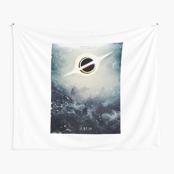Black Hole Fictional Teaser Movie Poster Design Tapestry