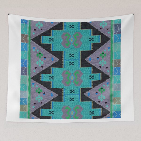 Item preview, ethnic pattern 2 blue designed and sold by katilinova.