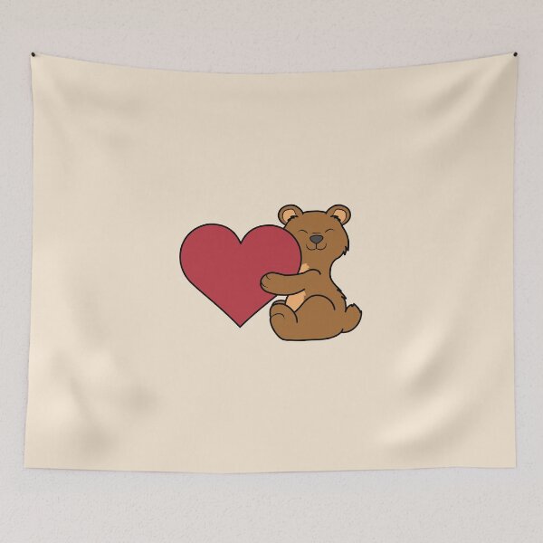 Item preview, Valentine's Day Brown Bear with Red Heart designed and sold by Grifynne.