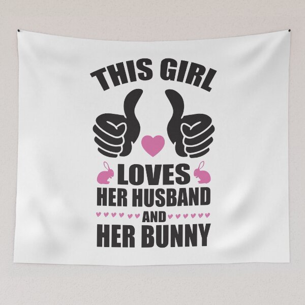 Item preview, This girl loves her husband and her bunny designed and sold by nektarinchen.