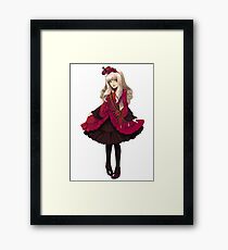 Red Classic Gothic Lolita Framed Print