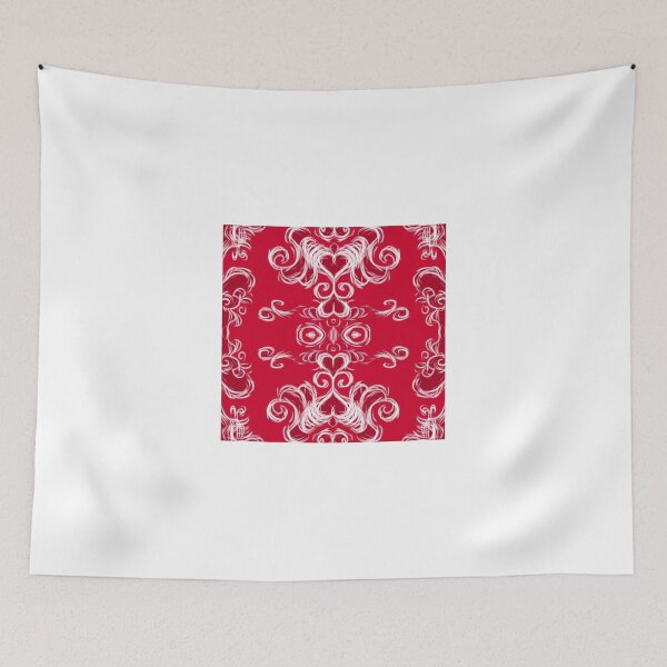 Item preview, Hearts in damask -red designed and sold by kathrynhack.