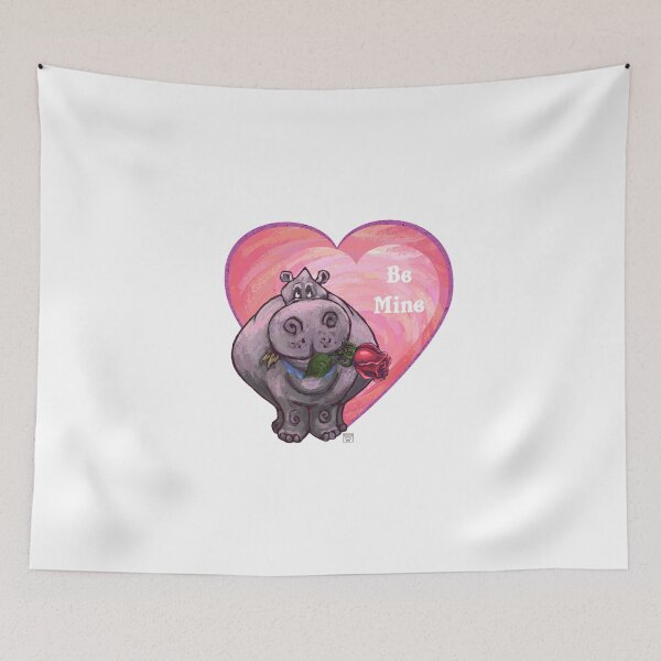 Item preview, Hippopotamus Valentine's Day designed and sold by ImagineThatNYC.