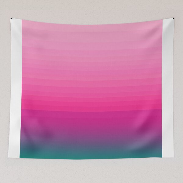 Item preview, Chic Pink to Teal Color Block Gradient designed and sold by Blkstrawberry.