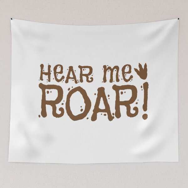 Item preview, HEAR ME ROAR! with dinosaur footprints designed and sold by jazzydevil.