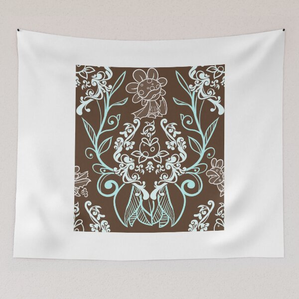 Item preview, Piranha Damask - Mint designed and sold by fridayworks.