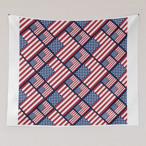 Item preview, Seamless pattern with stylized USA flags. designed and sold by Zimniy.