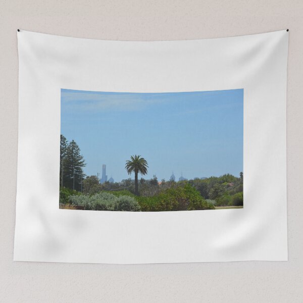 Item preview, GLIMPSES OF MELBOURNE CITY FROM ELWOOD BEACH designed and sold by kazaroodie.