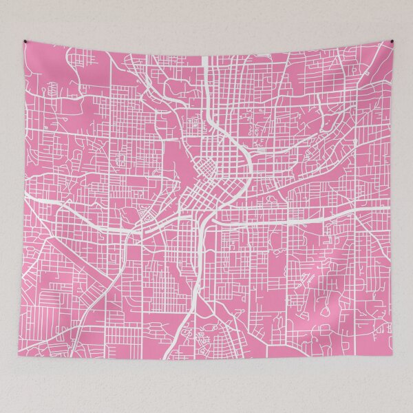 Item preview, Atlanta map Georgia pink designed and sold by mapsart.