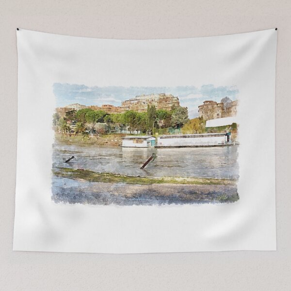 Item preview, Rome: Tiber River urban landscape designed and sold by Giuseppe Cocco.