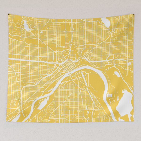 Item preview, Saint Paul map yellow designed and sold by mapsart.