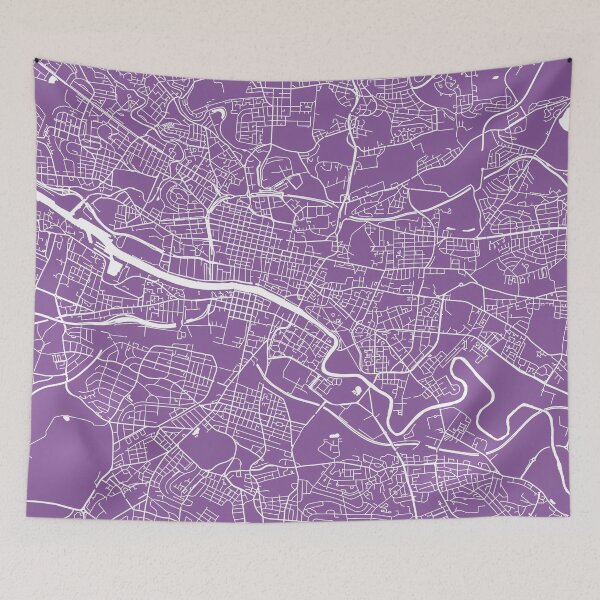 Item preview, Glasgow map lilac designed and sold by mapsart.