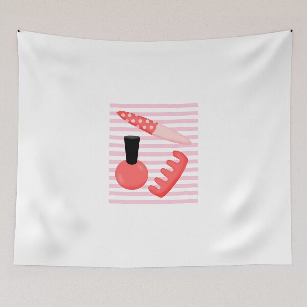 Item preview, Pink Manicure Set on Stripes designed and sold by BeachBumFamily.