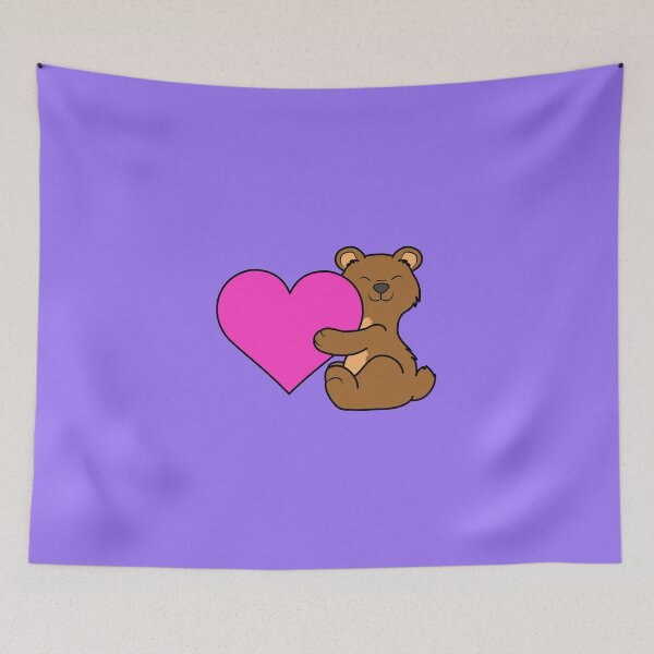 Item preview, Valentine's Day Brown Bear with Pink Heart designed and sold by Grifynne.
