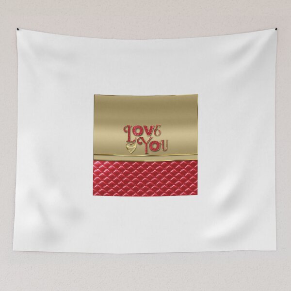 Item preview, Love You Elegant Metallic Gold Quilted Red Leather designed and sold by Beverly Claire Kaiya.