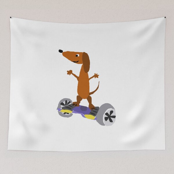 Item preview, Funny Cool Dachshund on Hoverboard designed and sold by Nature's Fancy.