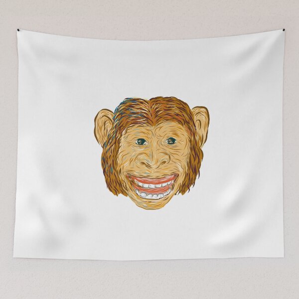 Item preview, Chimpanzee Head Front Isolated designed and sold by patrimonio.