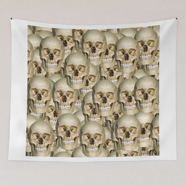 Item preview, repeating skull pattern designed and sold by STORMYMADE.