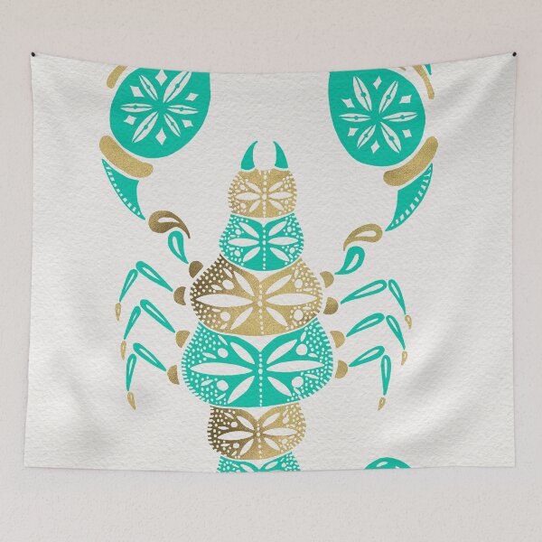 Item preview, Scorpion – Turquoise & Gold designed and sold by Cat Coquillette.