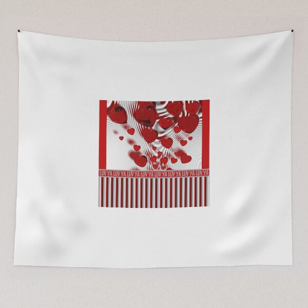 Item preview, Luv Ya Glossy Candy Red Hearts Silver Swirl designed and sold by Beverly Claire Kaiya.