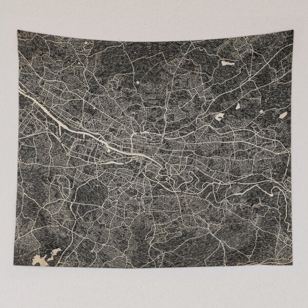 Item preview, Glasgow map ink lines designed and sold by InkMaps.