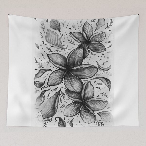 Item preview, floating frangipani love designed and sold by melaniedann.